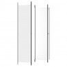 Biombo divisor de 4 paneles de tela blanco 200x220 cm 5