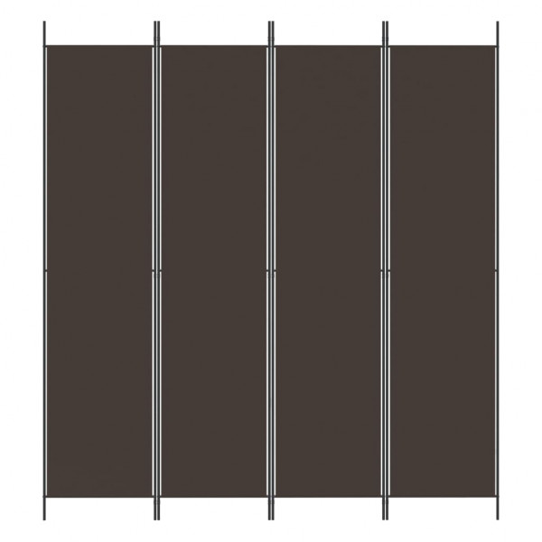 Biombo/divisória com 4 painéis 200x220 cm tecido castanho M 3