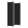 Biombo divisor de 4 paneles de tela negro 200x220 cm 5