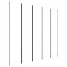 Biombo divisor de 5 paneles de tela blanco 250x220 cm 2