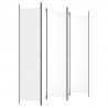 Biombo divisor de 5 paneles de tela blanco 250x220 cm 5
