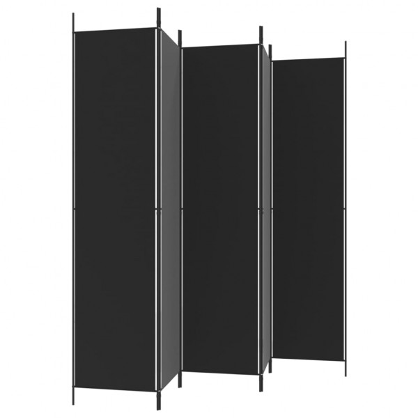 Divisória com 5 painéis 250x220 cm tecido preto M 5