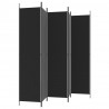 Biombo divisor de 5 paneles de tela negro 250x220 cm 5