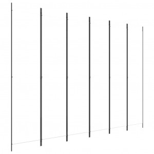 Biombo divisor de 6 paneles de tela blanco 300x220 cm H