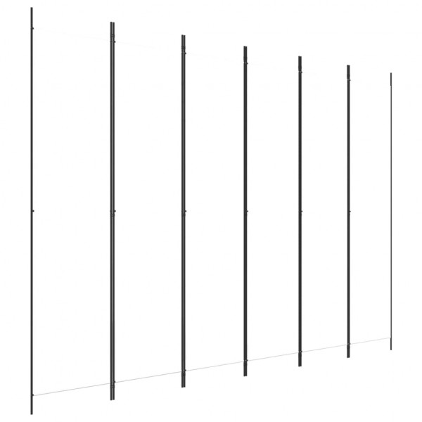 Divisória/biombo com 6 painéis 300x220 cm tecido branco M 2
