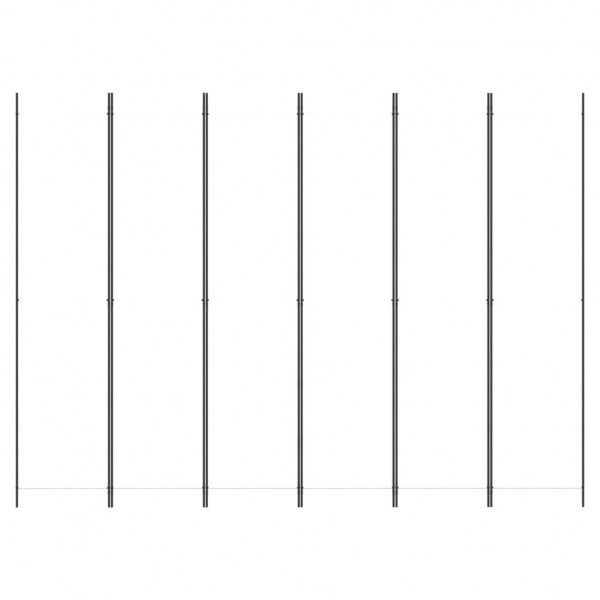 Biombo divisor de 6 paneles de tela blanco 300x220 cm M 3