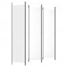 Biombo divisor de 6 paneles de tela blanco 300x220 cm 5
