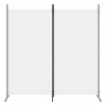 Biombo divisor de 2 paneles de tela blanco 175x180 cm 3
