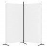 Divisória de quarto com 2 painéis 175x180 cm tecido branco 5
