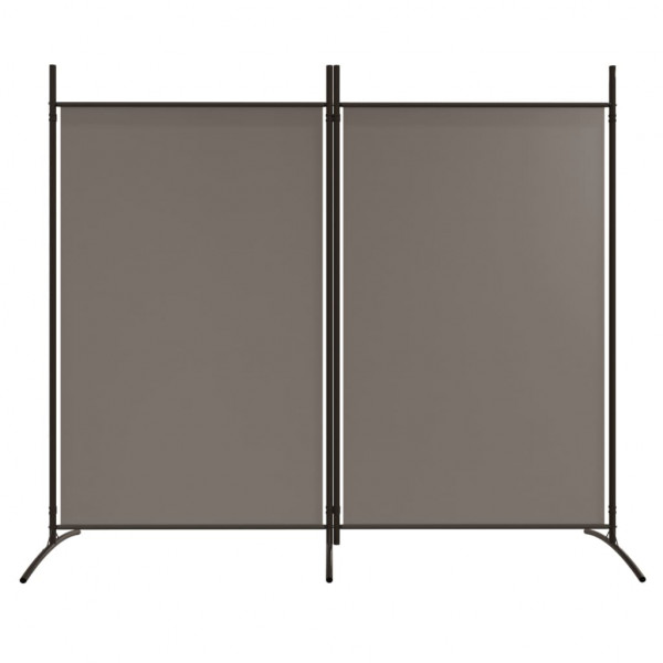 Biombo divisor de 2 paneles de tela gris antracita 175x180 cm M 3