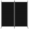Biombo divisor de 2 paneles de tela negro 175x180 cm 3
