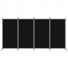 Biombo divisor de 4 paneles de tela negro 346x180 cm 3