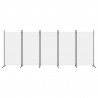 Biombo com 5 painéis 433x180 cm tecido branco 3