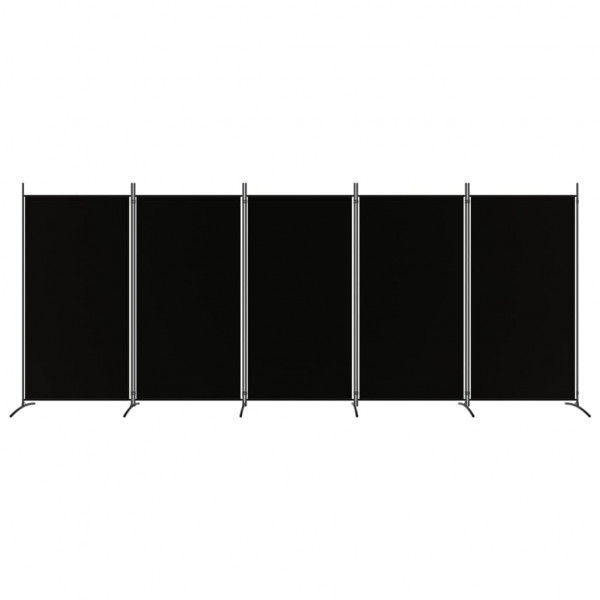 Divisória de quarto com 5 painéis 433x180 cm tecido preto M 3