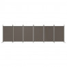 Biombo divisor de 6 paneles de tela gris antracita 520x180 cm 3