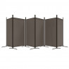 Biombo divisor de 6 paneles de tela gris antracita 520x180 cm 5