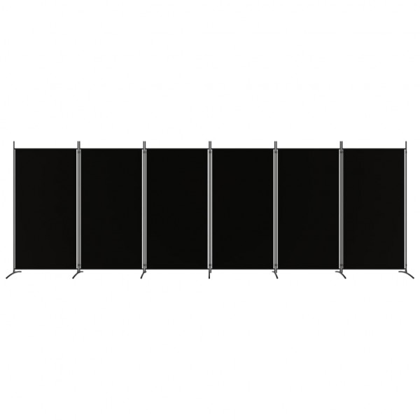 Divisória de quarto com 6 painéis 520x180 cm tecido preto M 3
