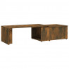 Mesa de centro madera contrachapada roble ahumado 150x50x35 cm 2
