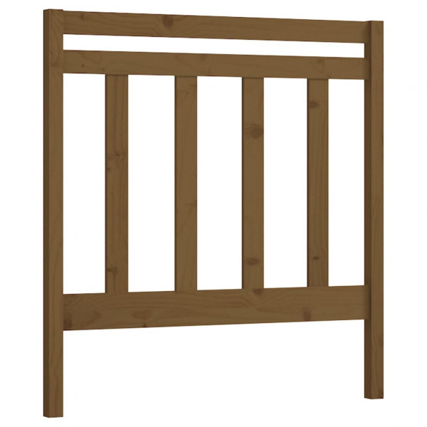 Cabecero de cama madera maciza pino marrón miel 95x4x100 cm M 2
