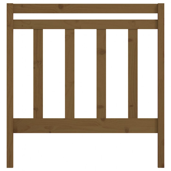 Cabecero de cama madera maciza pino marrón miel 95x4x100 cm M 4