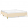 Estructura de cama de tela color crema 160x200 cm 2