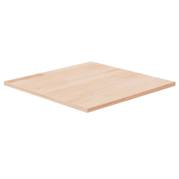 Tablero de mesa cuadrada madera roble sin tratar 50x50x1.5 cm D
