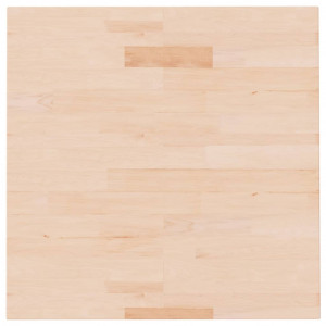 Tablero de mesa cuadrada madera de roble sin tratar 60x60x1.5cm H