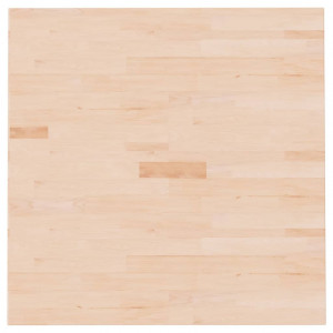 Tablero de mesa cuadrada madera de roble sin tratar 80x80x1.5cm H