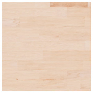 Tablero de mesa cuadrada madera de roble sin tratar 40x40x2.5cm H