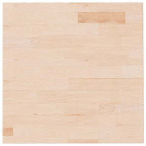 Tablero de mesa cuadrada madera roble sin tratar 50x50x2.5 cm H