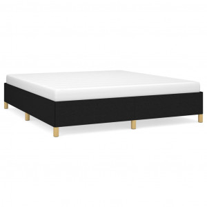 Estrutura de cama sem colchão 180x200 cm tecido preto H