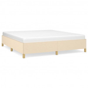 Estrutura de cama sem colchão 180x200 cm tecido cor creme H