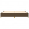 Estructura de cama tela marrón oscuro 200x200 cm 5
