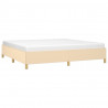Estrutura de cama sem colchão 200x200 cm tecido cor creme 3