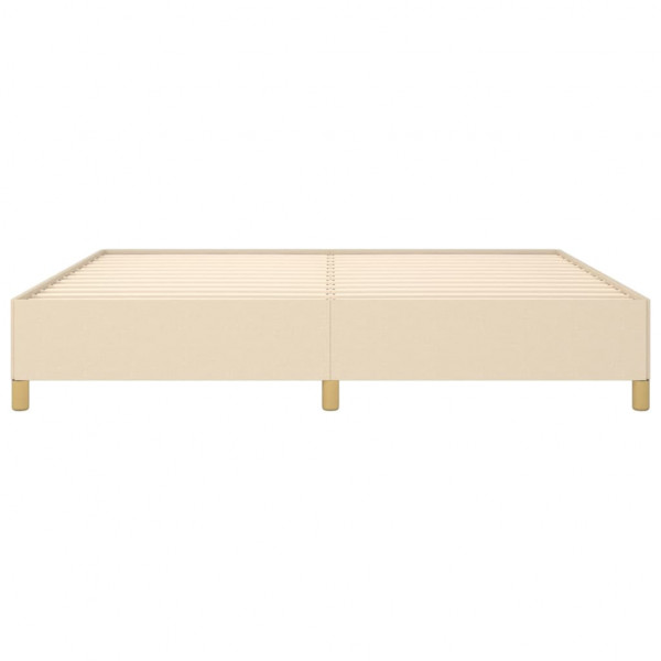 Estructura de cama de tela color crema 200x200 cm M 5