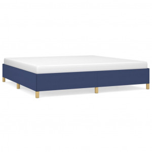 Estrutura de cama sem colchão 200x200 cm tecido azul H