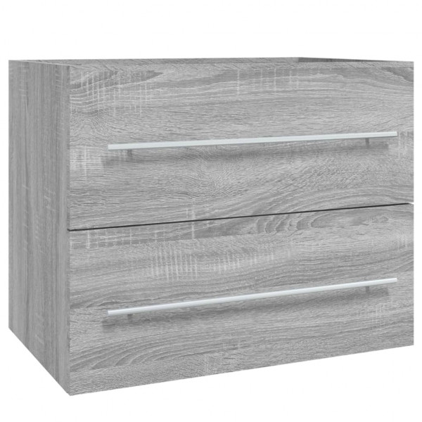Mueble de lavabo madera contrachapada gris Sonoma 60x38.5x48 cm M 2