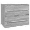 Mueble de lavabo madera contrachapada gris Sonoma 60x38.5x48 cm 2