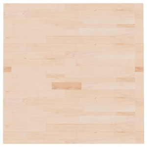 Tablero de mesa cuadrada madera de roble sin tratar 80x80x2.5cm H