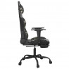 Silla gaming masaje reposapiés cuero sintético negro camuflaje 5