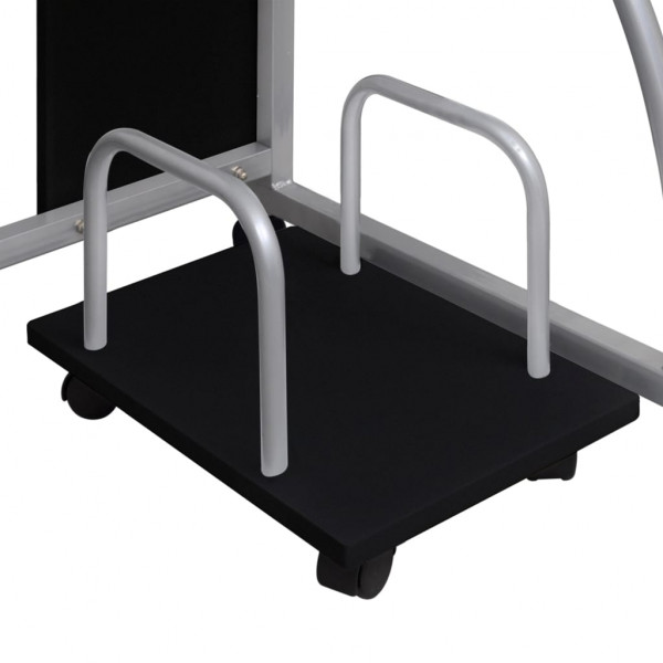 Secretária de computador 110x52x88.5 cm derivados madeira preto M 4