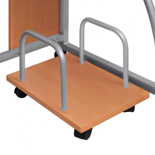 Escritorio ordenador madera contrachapada marrón 110x52x88.5 cm M 4