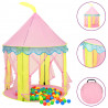 Tienda de juegos para niños con 250 bolas rosa 100x100x127 cm 1