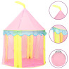 Tenda de brincar infantil com 250 bolas 100x100x127 cm rosa 3
