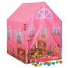 Tenda de brincar infantil com 250 bolas 69x94x104 cm rosa 2