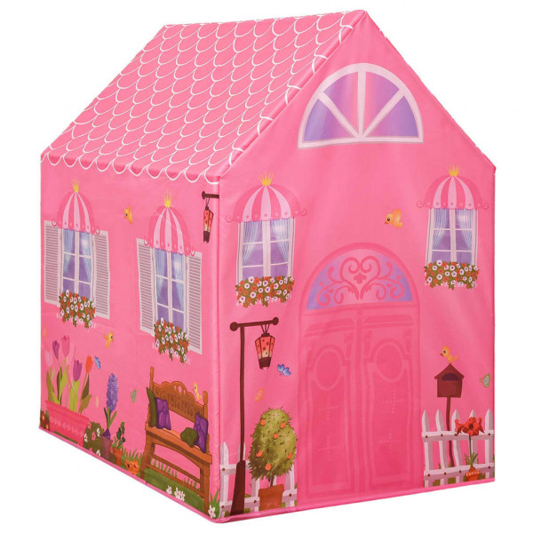 Tenda de brincar infantil com 250 bolas 69x94x104 cm rosa M 5