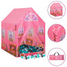 Tenda de brincar infantil com 250 bolas 69x94x104 cm rosa 1