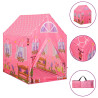 Tenda de brincar infantil com 250 bolas 69x94x104 cm rosa 3