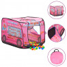Tenda de brincar infantil com 250 bolas 70x112x70 cm rosa 1