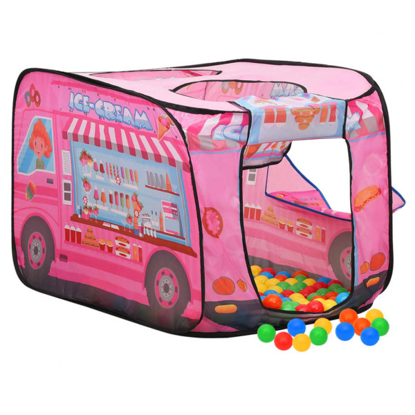 Tienda de juegos para niños con 250 bolas rosa 70x112x70 cm M 2
